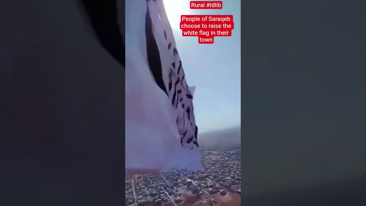 Saraqeb Residents Raise Banner Amid Devastation 🇸🇾