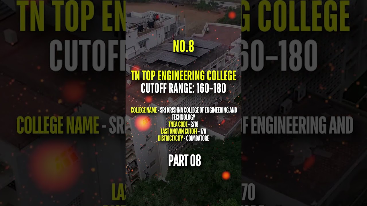 Top Tamil Nadu Engineering Colleges with 160–180 Cutoff 🎓