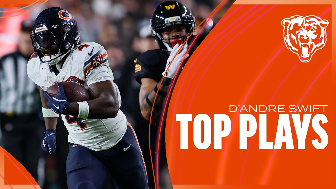 D'Andre Swift's Top Highlights from 175-Yard Performance vs. Commanders 🏈