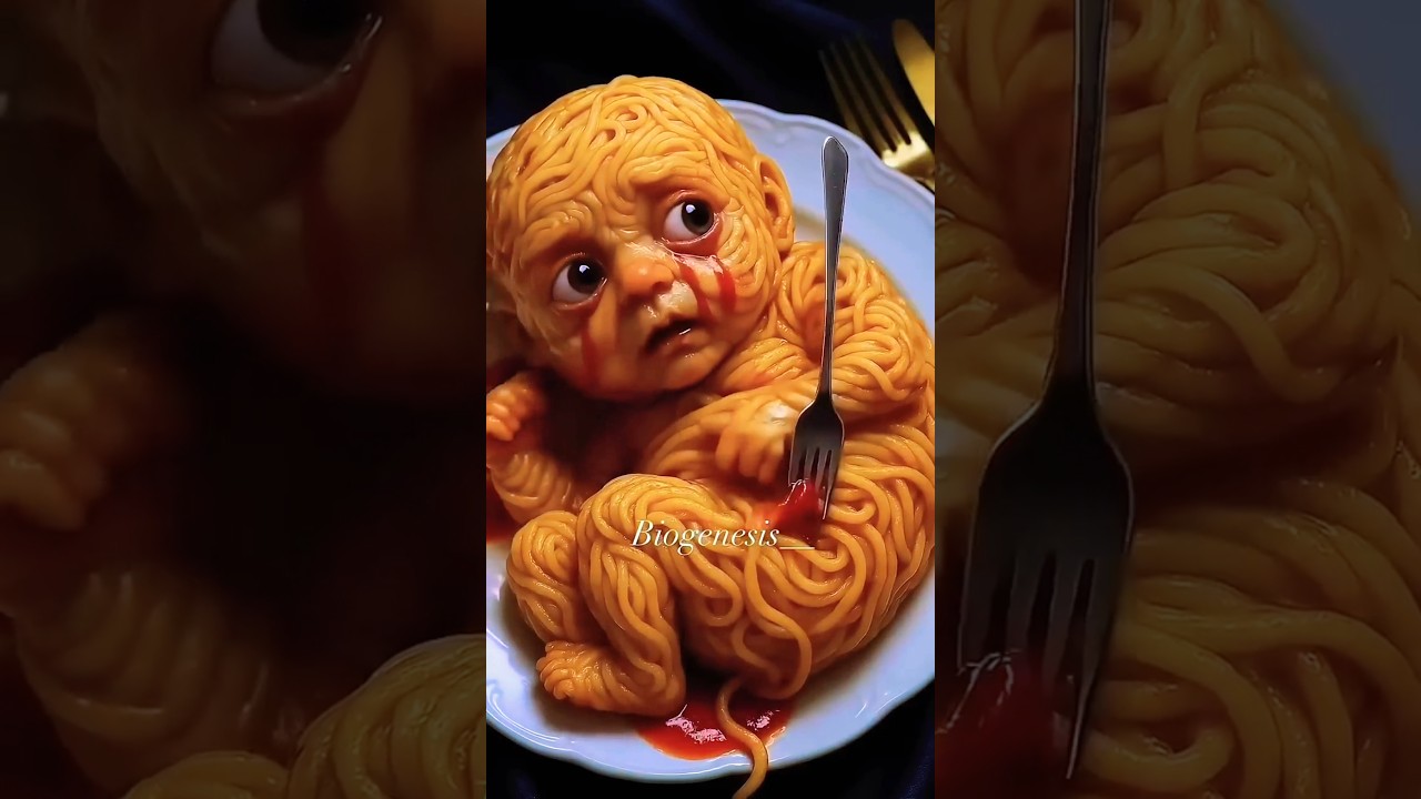 Baby's Funny Noodle Surprise 🍜