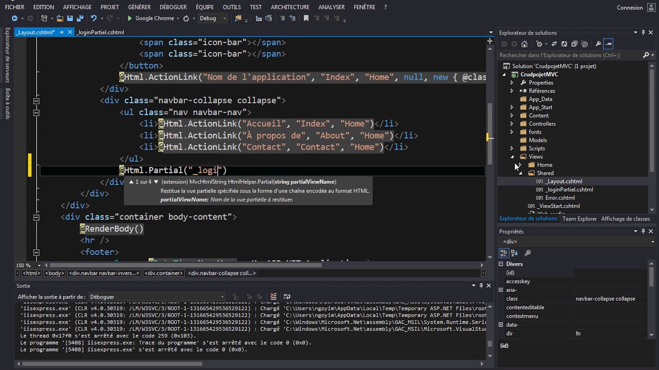 03 ASPNET MVC Tutoriel en francais sans le FrameWork Entity