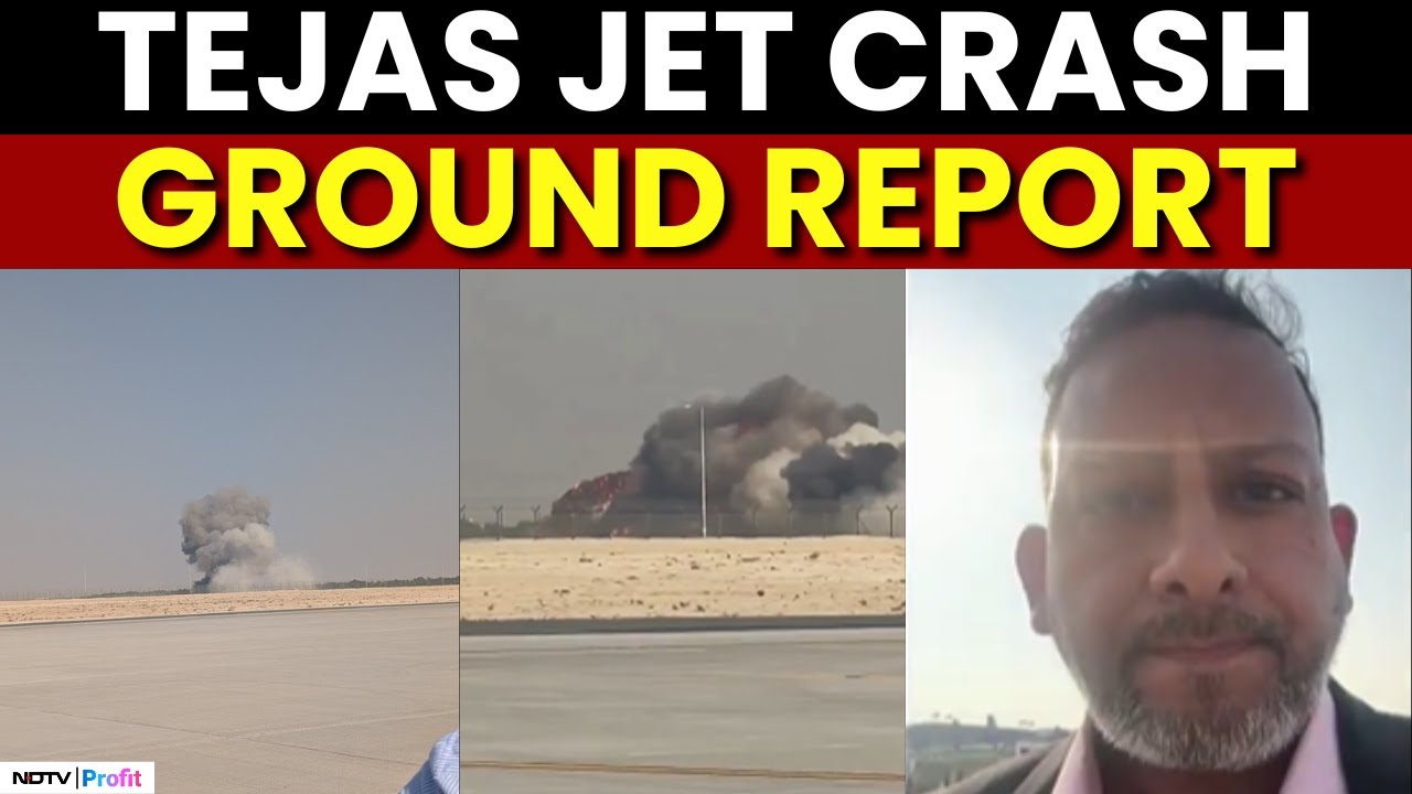 Watch: Tejas Fighter Jet Crash Ground Report From Dubai Air Show | Tejas Jet Crash News