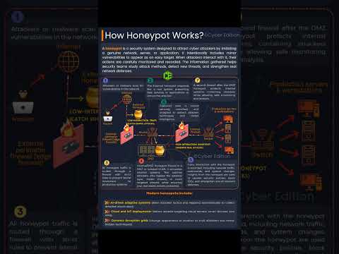 How Honeypots Outsmart Hackers in Cybersecurity! #cybersecurity #networking #shorts
