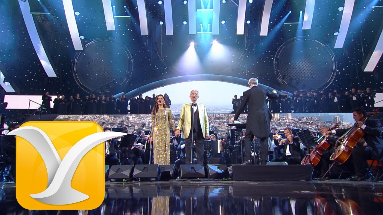 Andrea Bocelli and Larisa Martinez Perform 'Con Te Partirò' at Festival de Viña del Mar 2024