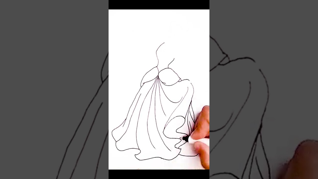 Draw CINDERELLA in 2 min| beginner's tutorial | Disney princess series part-5| #short