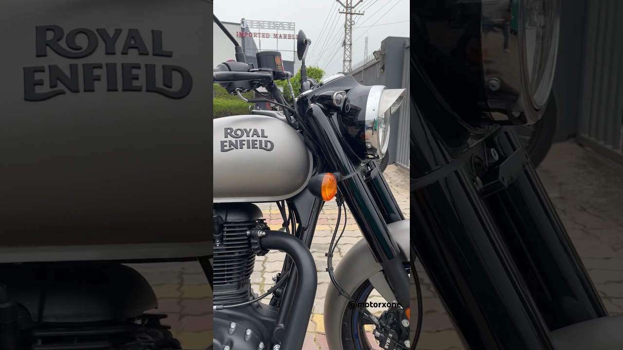 The Beast in Dark Gunmetal Grey: Royal Enfield Classic 350🔥