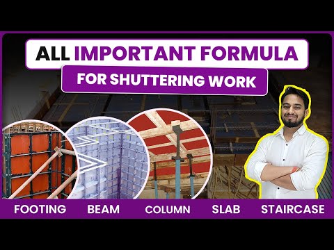 All Important Formula for Shuttering Work | Shuttering Formula for Footing, Beam, Column & Staircase