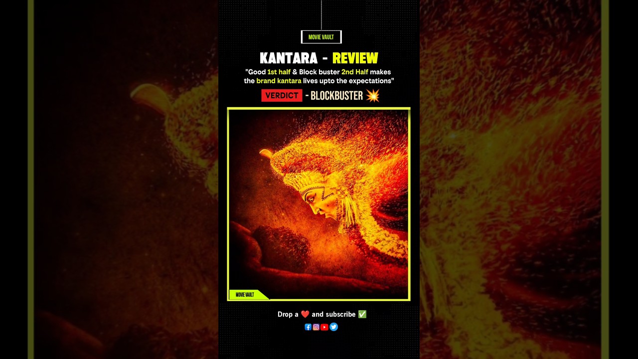 🤯 Kantara Chapter 1 Review 🔥 #kantarachapter1 #moviereview #shorts #ytshorts