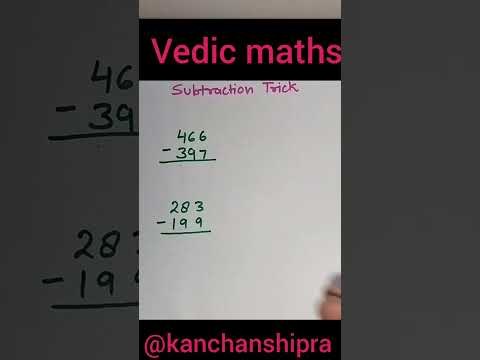 Vedic maths | subtraction trick | Vedic mathematics #shorts #youtubeshorts #viral #trending