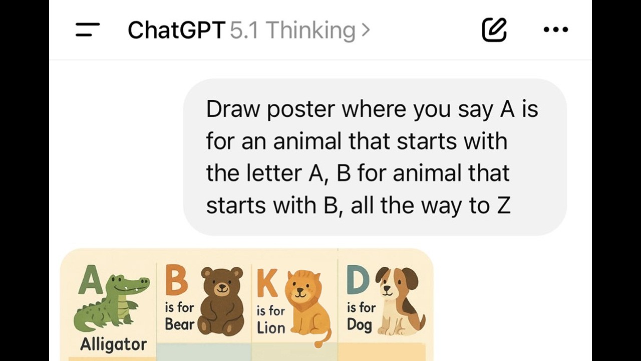Can ChatGPT Generate the Alphabet? 🅰️