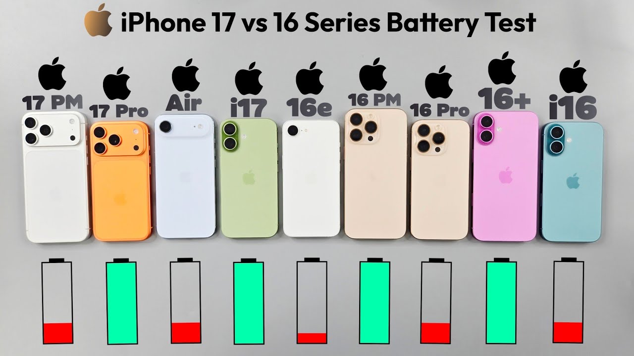 iPhone 17 vs 16 Battery Drain Test 🔋