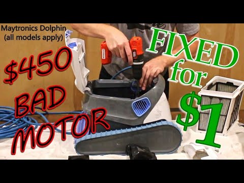 Dolphin Pool Cleaner - BROKEN is FIXED!!! SOLVED with 1$ Bearing | HOW TO REPAIR for MOST Models!