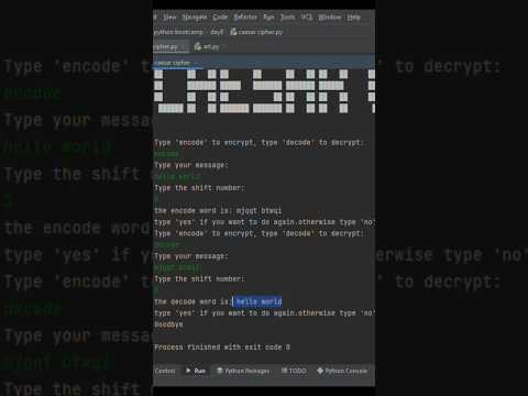 Learn How Caesar Used Cipher Magic! ๐โจ #CaesarCipher #SecretsUnveiled #CryptoHistory#python#coding