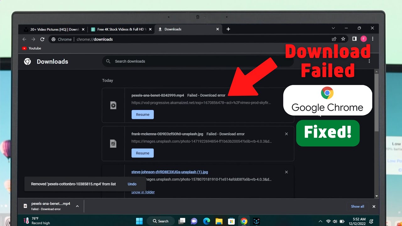 Resolving Google Chrome Download Failed: Network Error