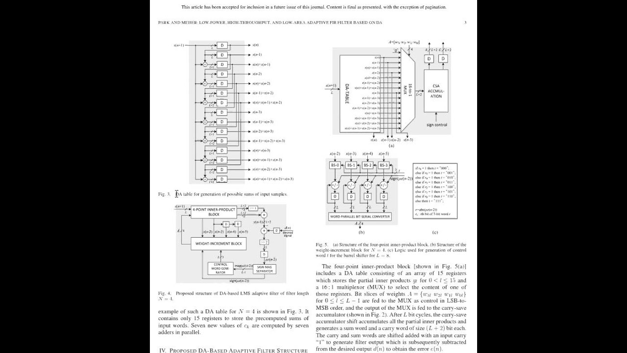 Low-Power High-Throughput Adaptive FIR Filter 📡