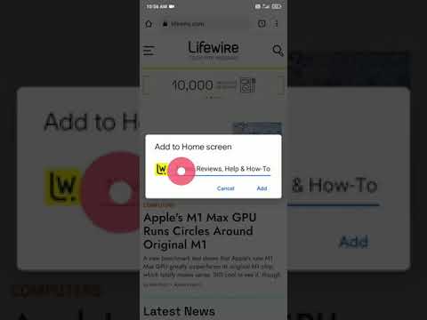 How To Add Website Shortcut To Android Home Screen