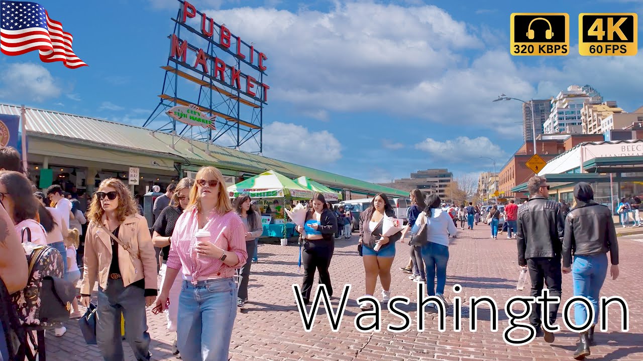Downtown Seattle Walking Tour in 4K/60fps 🎥