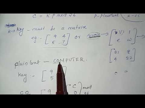 Hill Cipher in Cryptography