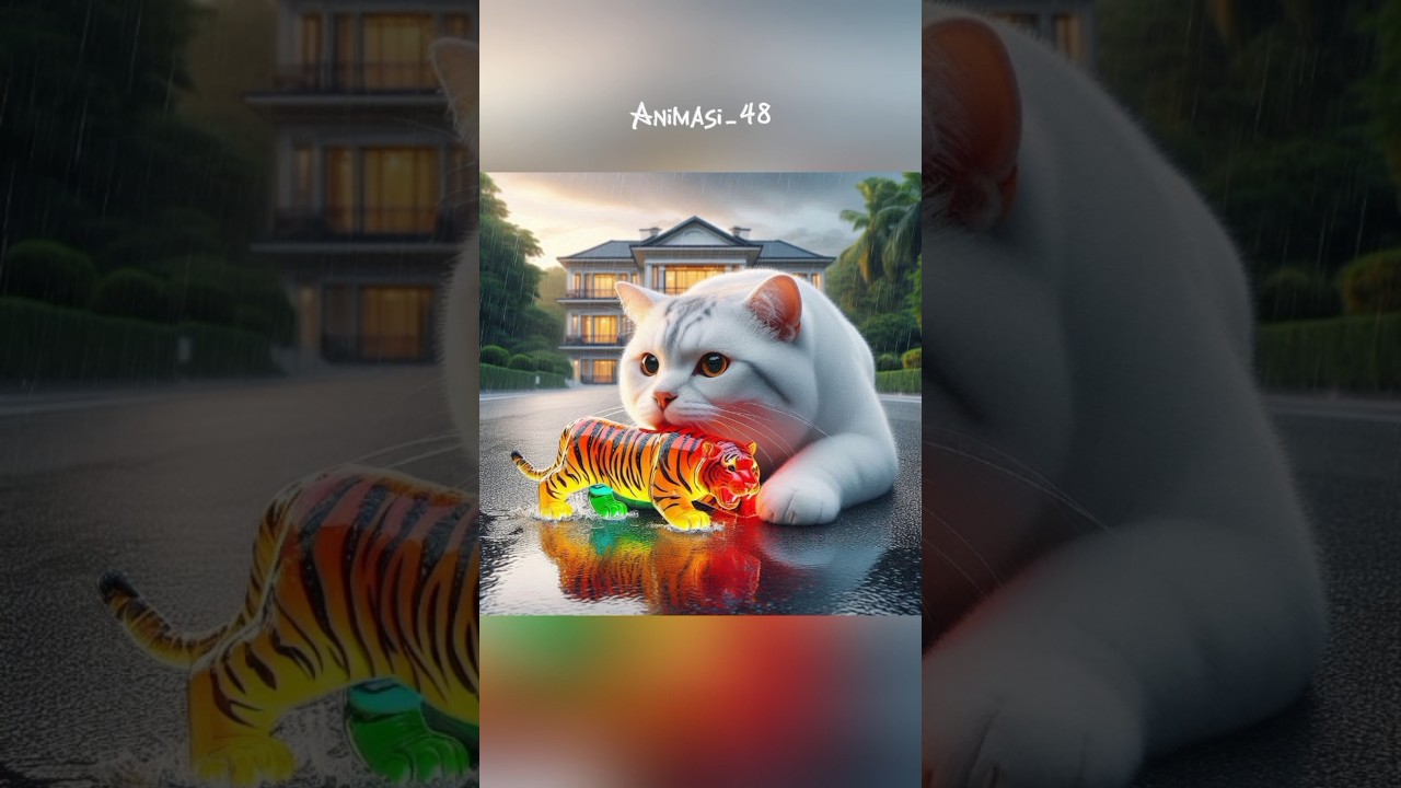 Kucing Lucu Makan Jelly Berbentuk Hewan 🐱