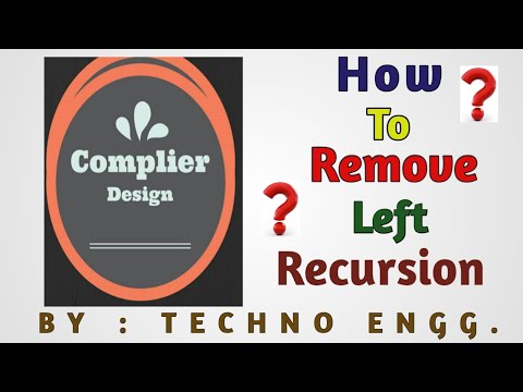 Recursive Grammar l|eft recursion right recursion removal elimination in hindi |compiler design