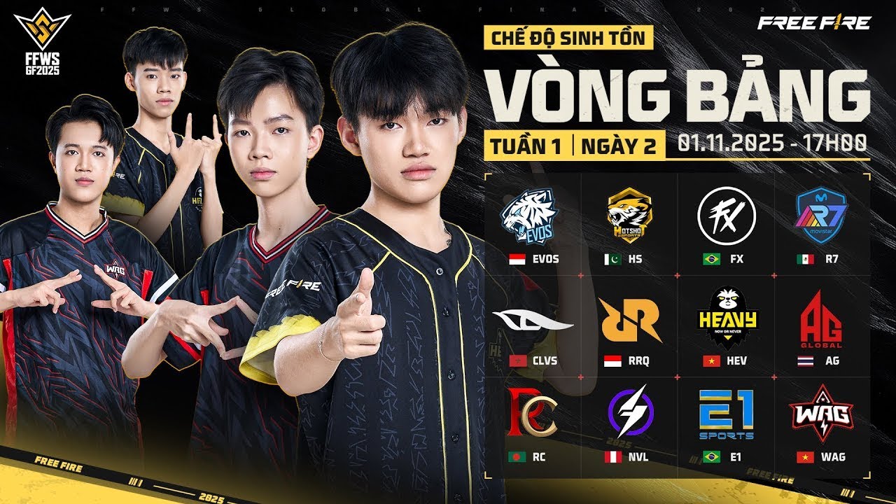 FFWS 2025 Ngày 2: HEV & WAG Đối Đầu EVOS và RRQ 🔥