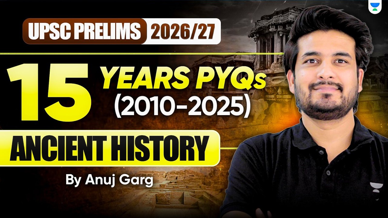 15 Years Ancient History PYQs Solved | Most Repeated Questions for UPSC Prelims 2026/27 | Anuj Garg