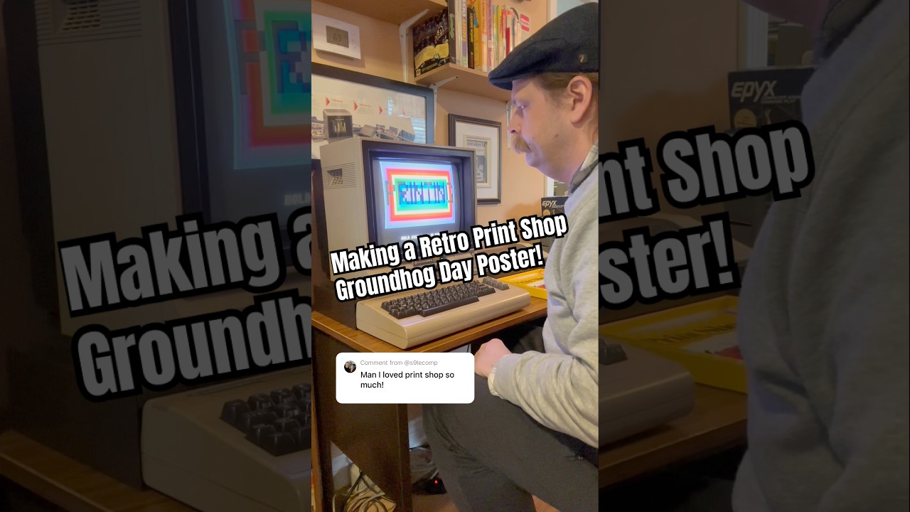 Create a Nostalgic Groundhog Day Poster with Commodore 64 & Dot Matrix Printer 🖨️