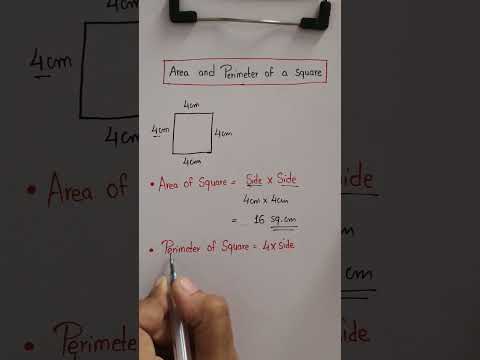 Area and perimeter of square | Ayushi teacher | Area and perimeter #maths #area #perimeter