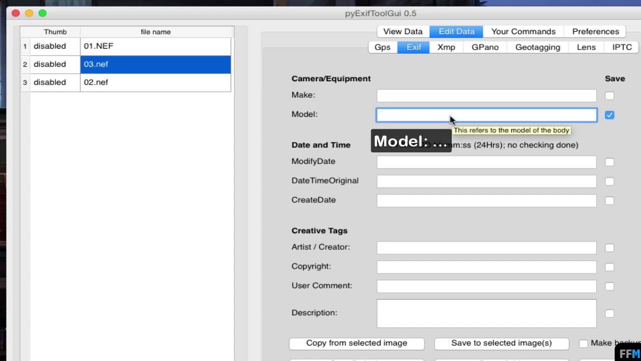 Free Guide to Batch Change Camera Models in Exif Data on Mac π·