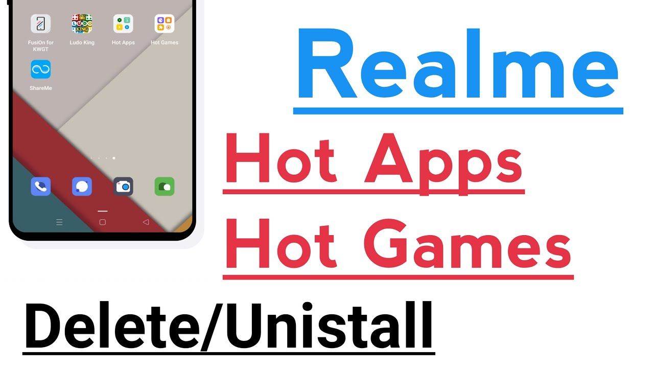 Realme Phone Hot Apps Hot Games Uninstall / Remove / Delete