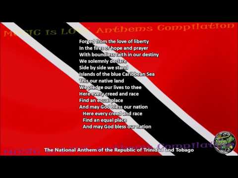 Trinidad and Tobago National Anthem with music, vocal and lyrics ENGLISH