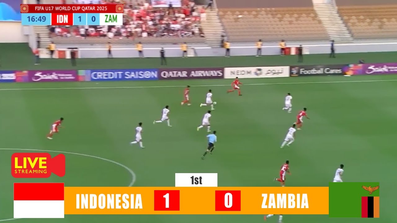 Live: Indonesia U17 National Team vs Zambia U17 - U17 World Cup Qatar 2025