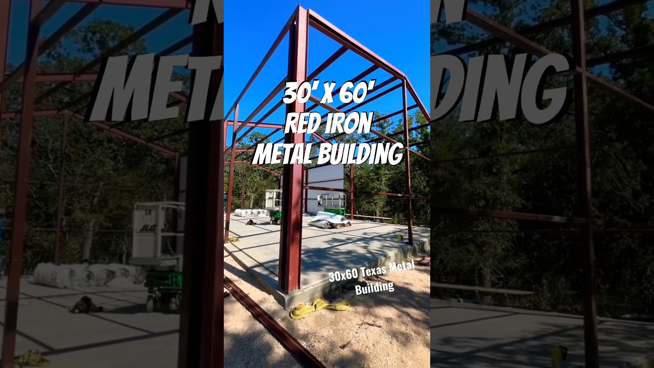 30x60 Texas Metal Building Installation in Kingsbury