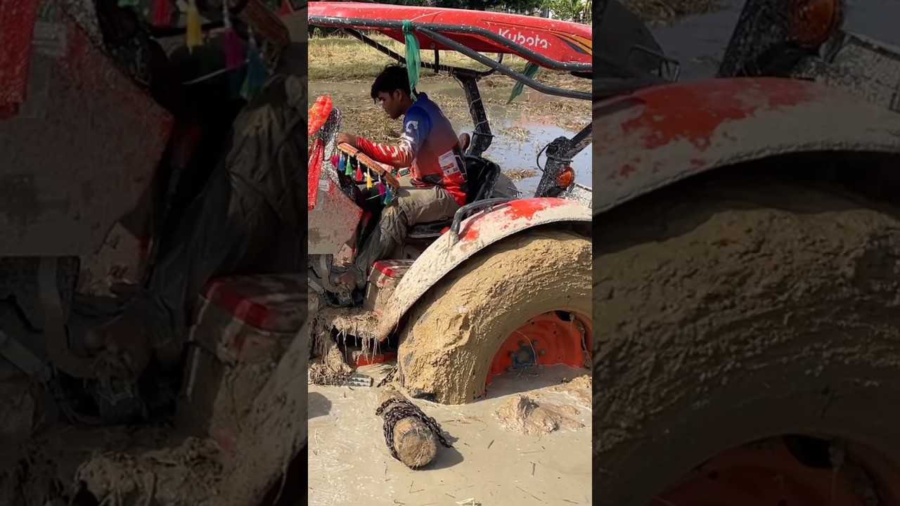 Tractor Gets Stuck in Mud 🚜