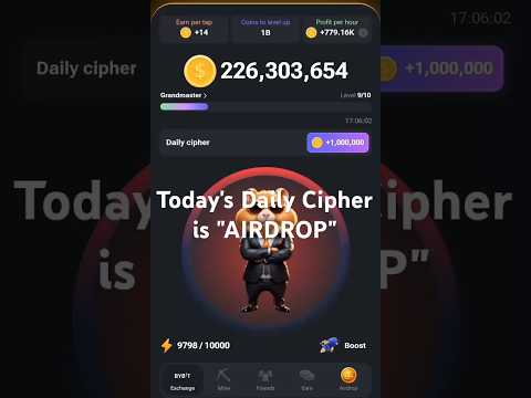 11/06/2024 || Day 6 Morse Code  for Daily Cipher || 1Million Reward of Hamster Kombat #hamsterkombat