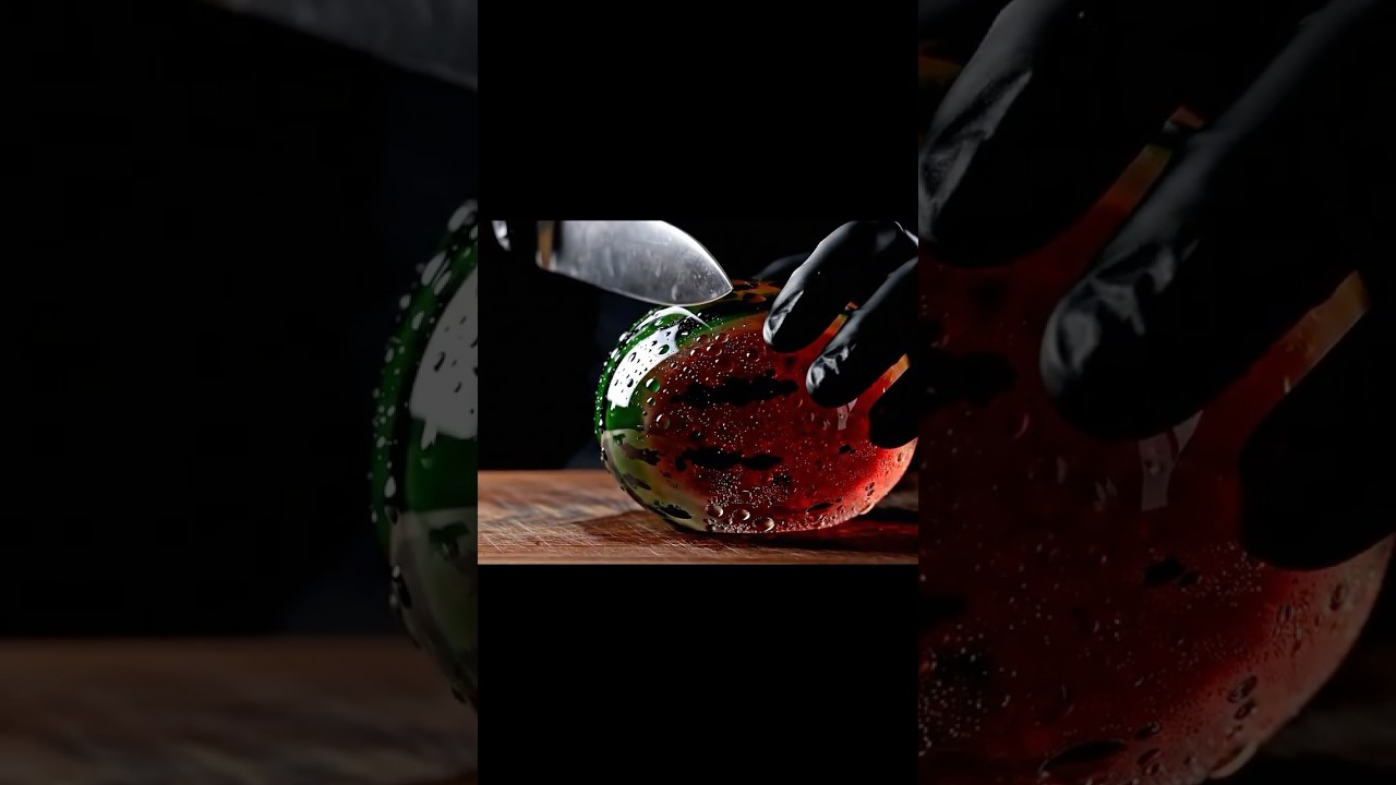 Ultra 8K Glass Watermelon Cutting ASMR π