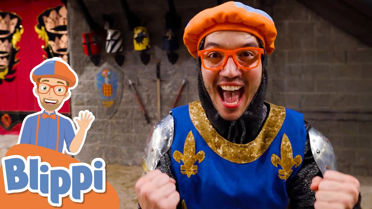 Blippi Visits a Medieval Castle 🏰 | Kids' History Fun