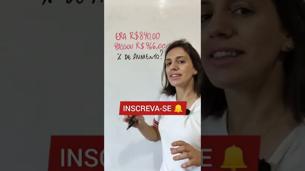 #shorts - Aumento Percentual | @matematicadatamires