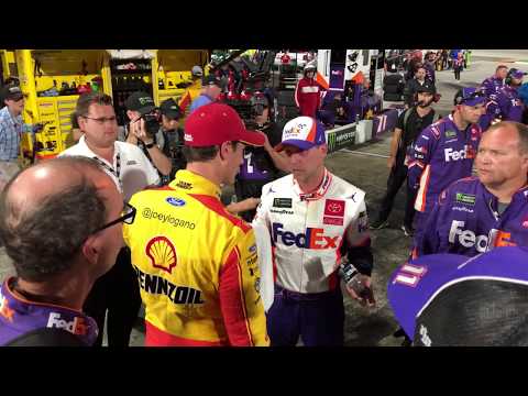 Raw footage of Denny Hamlin-Joey Logano fracas at Martinsville | NASCAR Cup Series