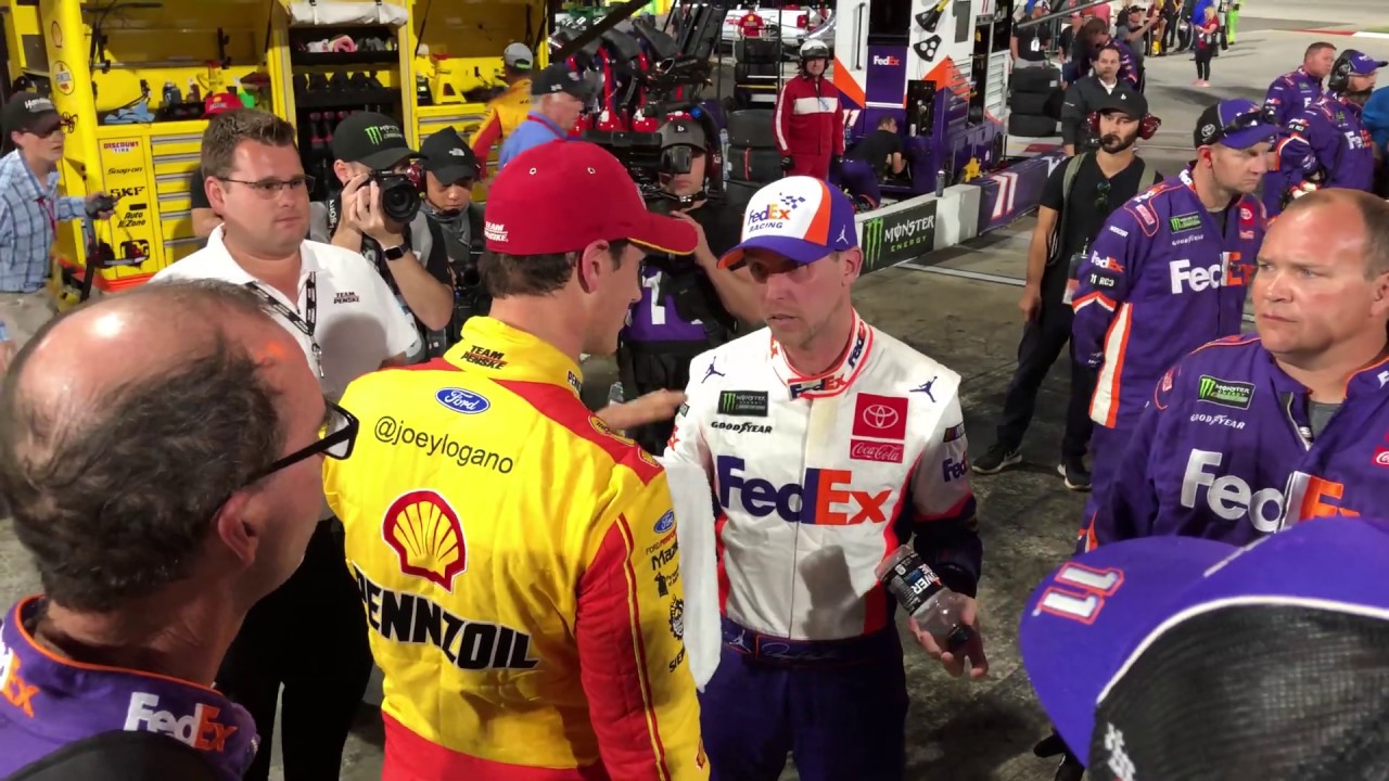 Intense NASCAR Clash: Denny Hamlin and Joey Logano Face Off at Martinsville 🏁