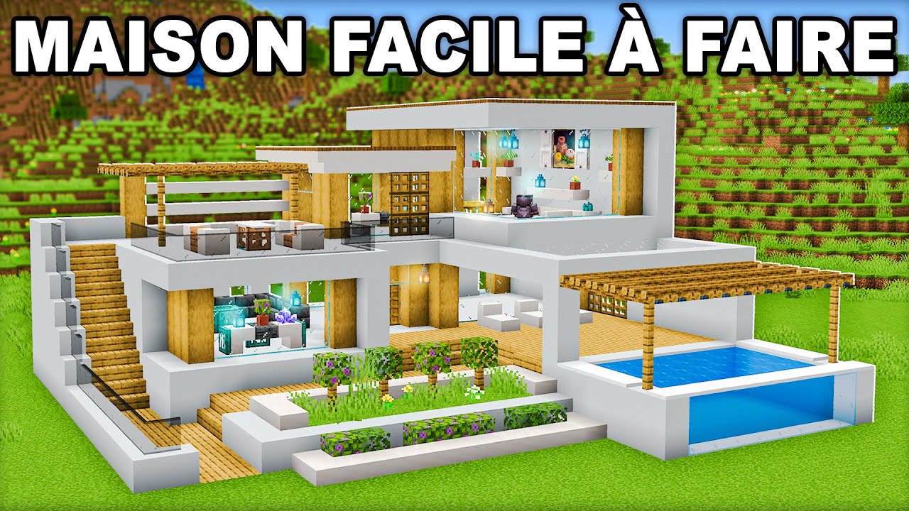 Maison Moderne Parfaite sur Minecraft 🏡