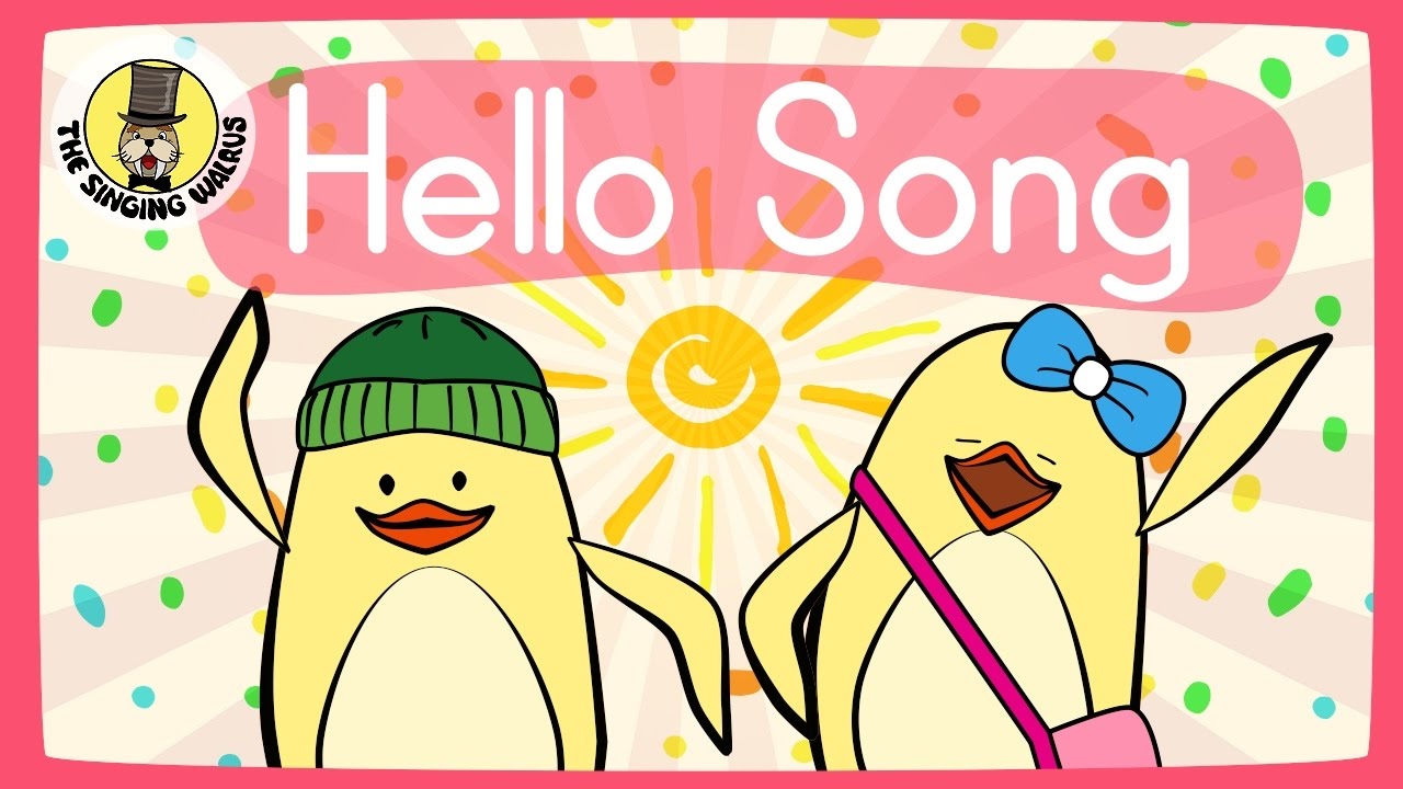 Fun Hello Song for Kids | Friendly Greeting Song by The Singing Walrus 😊