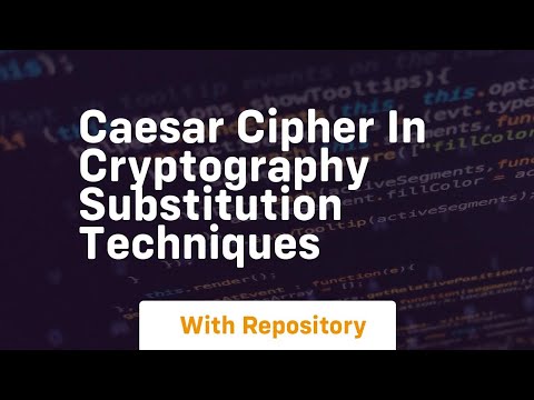 Caesar cipher in cryptography substitution techniques