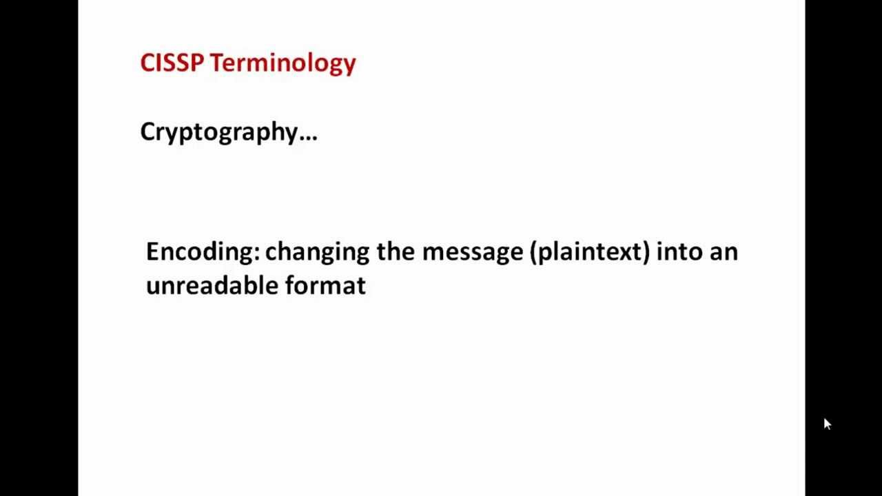 CISSP Terminology: Understanding Encoding in Cryptography