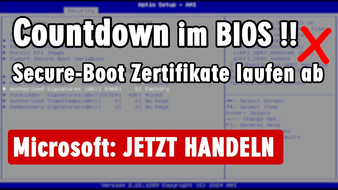 UEFI-Bios Ablaufdatum betrifft fast alle PCs ⚠️