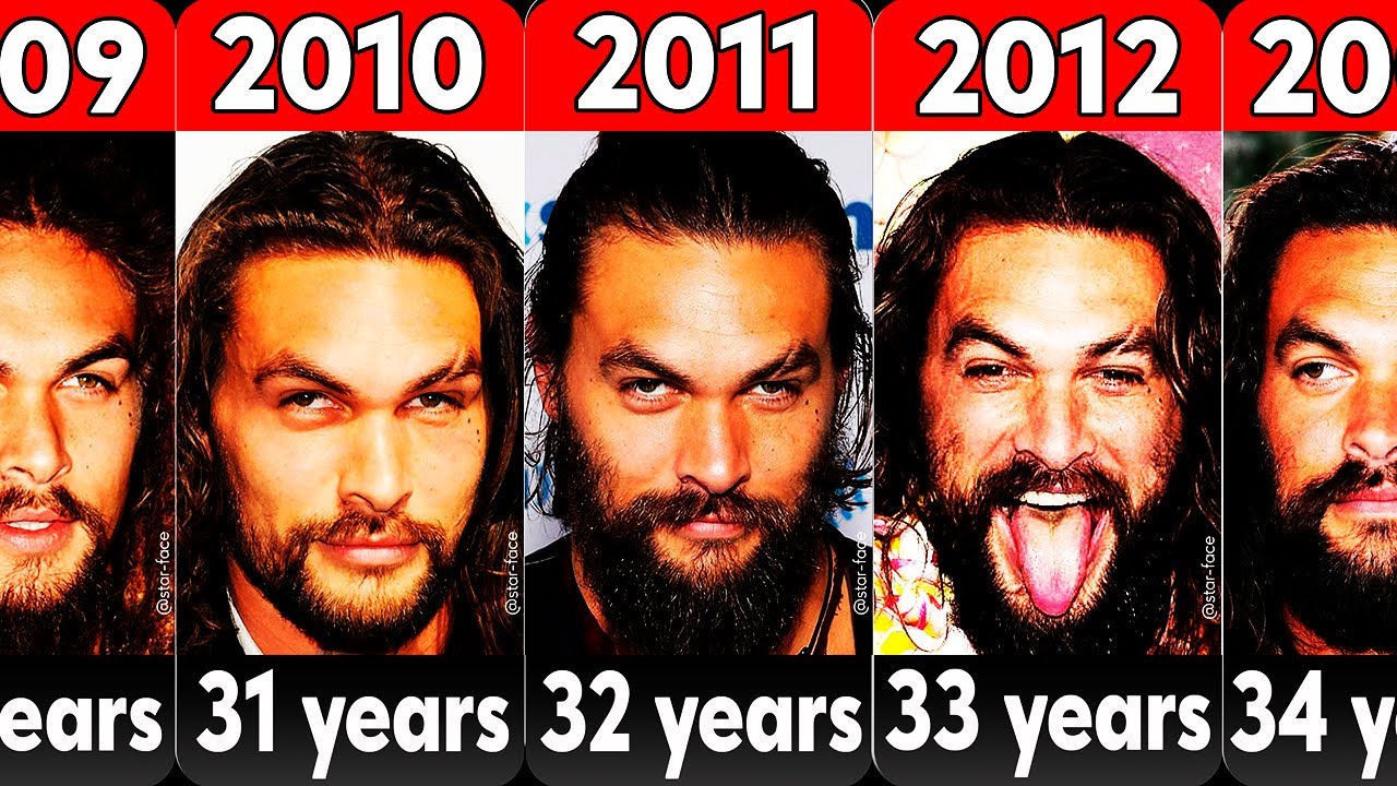 Jason Momoa's Remarkable Transformation from 1999 to 2023 🌊