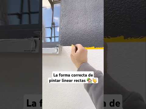La forma correcta de pintar líneas rectas 🏡👏 #construction #painting #shorts #usa #mexico