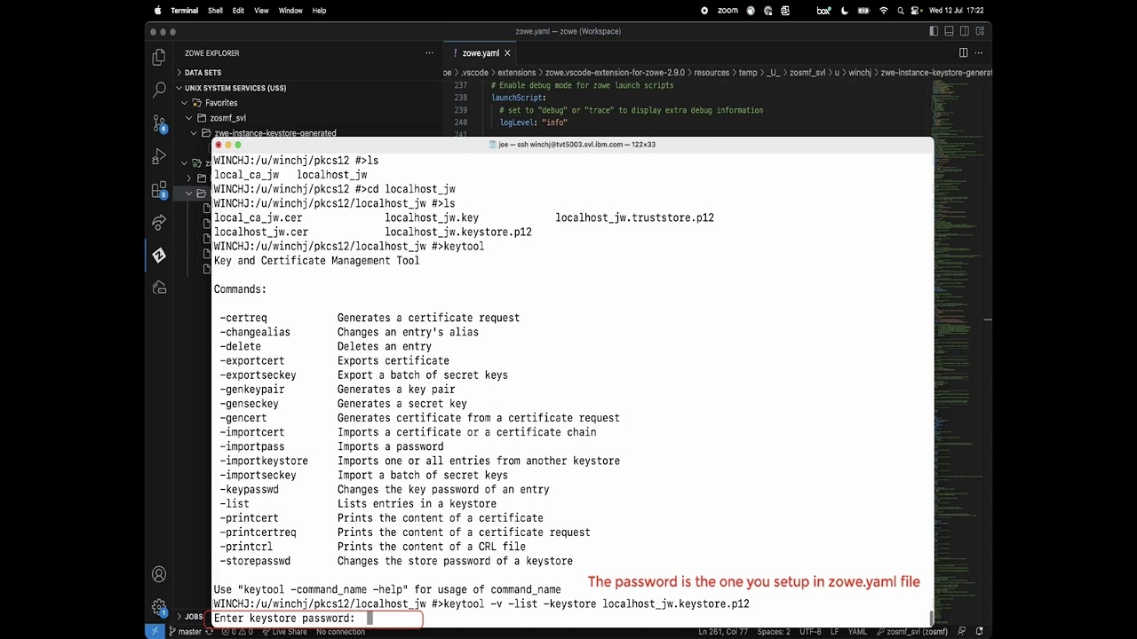 Verify Your Zowe PKCS12 Keystore with Keytool 🔑