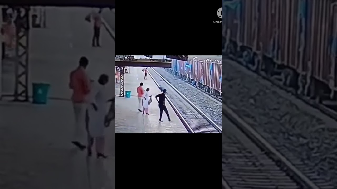 Railway Worker Saves Man from Train 🚆