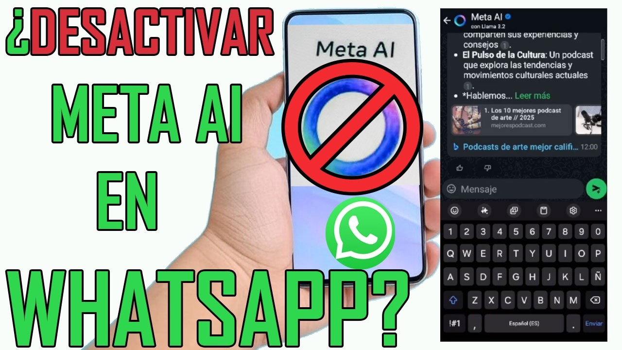 ¿Se puede DESACTIVAR META AI en WHATSAPP ANDROID? pruebo en AJUSTES y busco soluciones en reddit